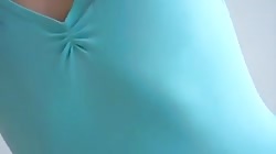 softcore asian exercise leotard tease