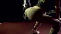 Brazilian teen dancing in show of funk
